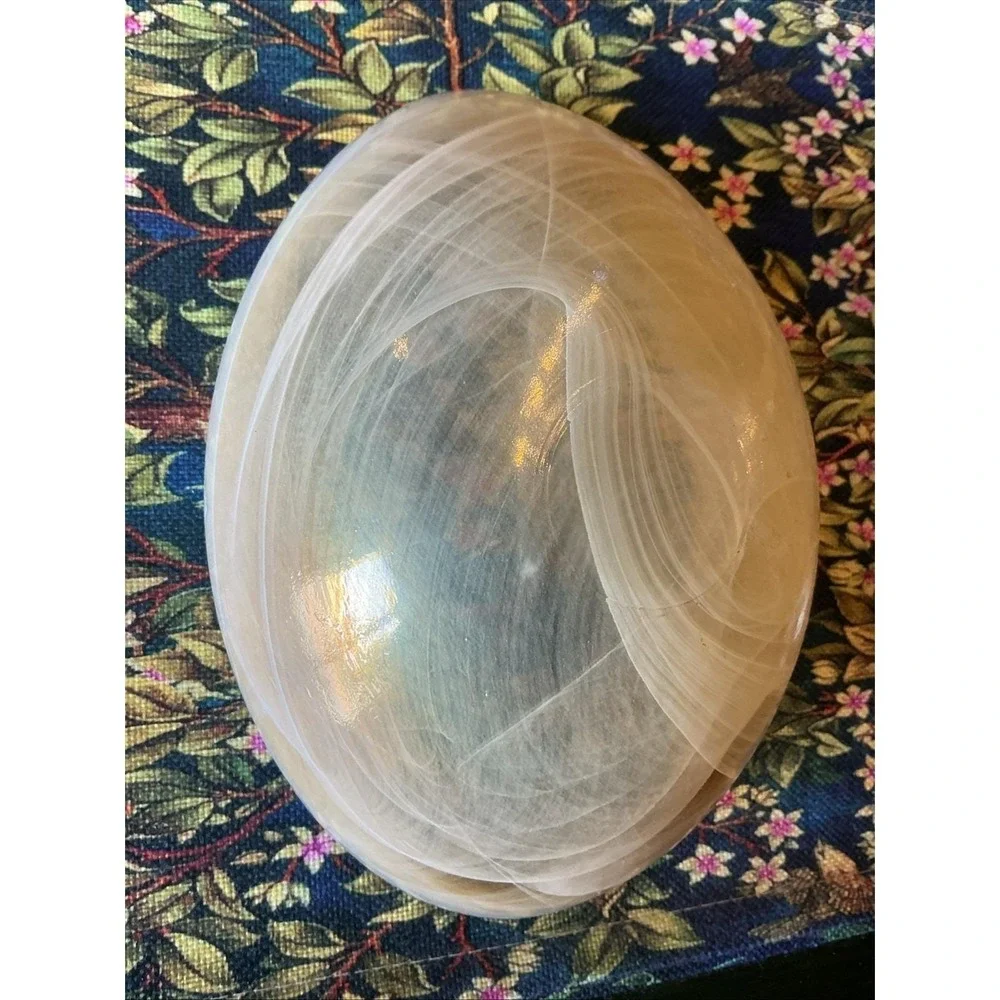 VTG Murano Venezia Beige Gold Opalescent Glass 8.75